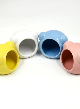 陶瓷仓鼠金丝熊降温屋装饰摆件