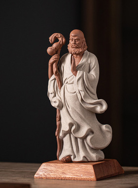 陶瓷达摩祖师雕塑人物摆件