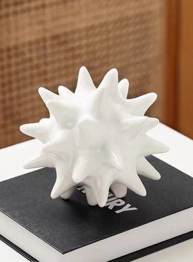 轻奢现代简约离子电镀陶瓷海胆球茶几样板间家居酒店工艺饰品摆件