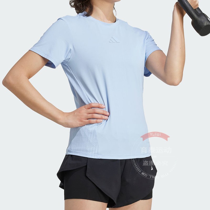 阿迪达斯女装2025夏季新款D4T INT T-SHIRT运动健身短袖T恤KB9927 - 图0