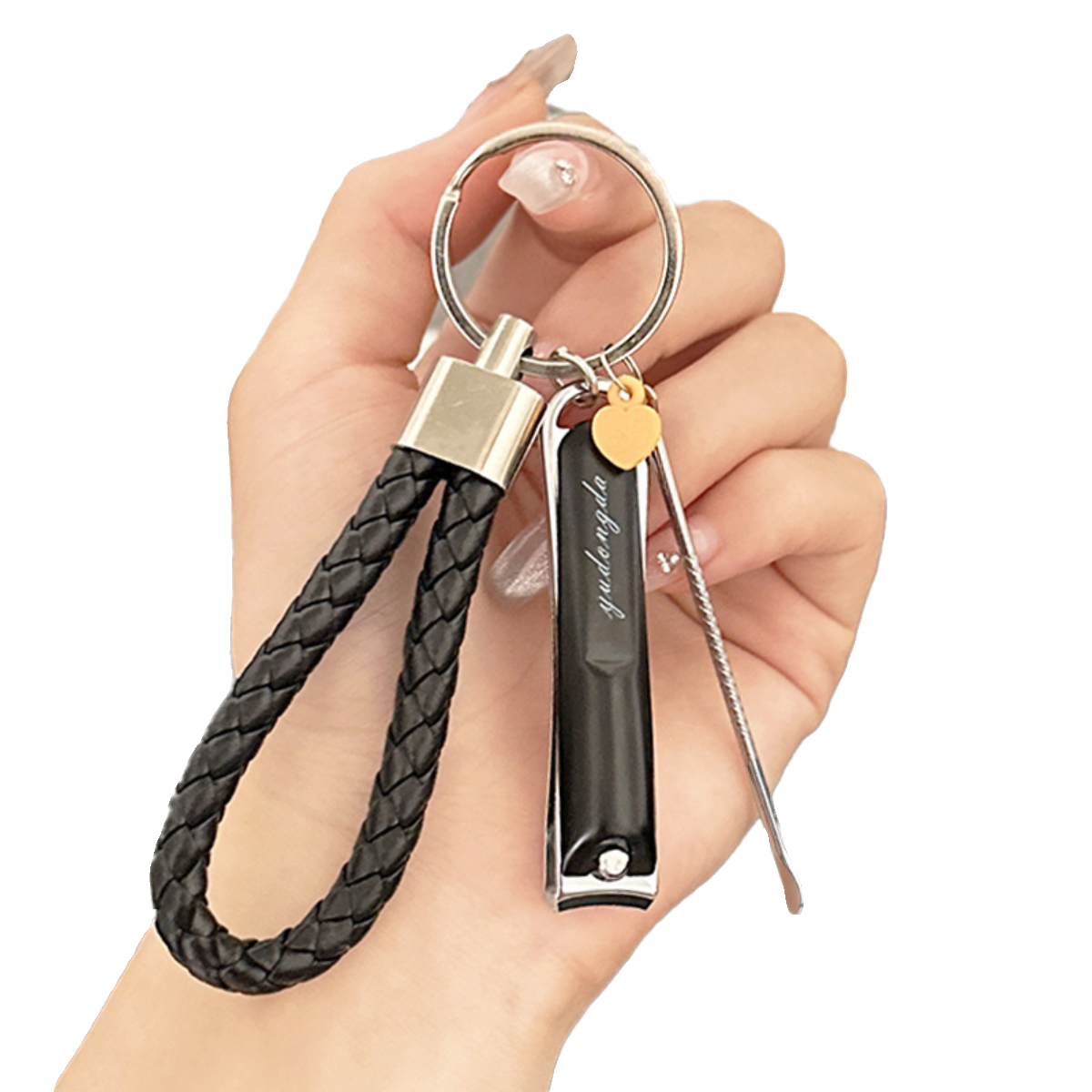 新款编织绳钥匙扣指甲剪耳挖套装平口斜口指甲刀多功能钥匙ins风,淘宝优惠券,粉丝福利购,淘宝优惠卷