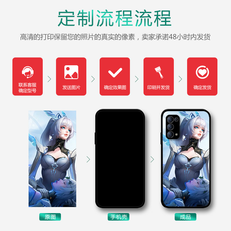 适用OPPOReno9Pro8p7se公孙离记忆之芯手机壳王者荣耀k10k90a96a73a58a94a52a31照片定制游戏周边Realme10Pro-图2