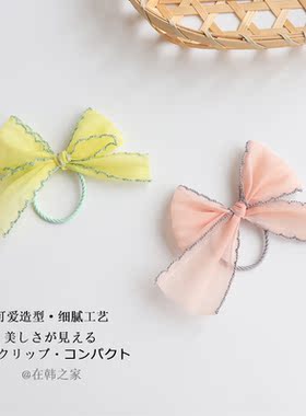 欧根纱蝴蝶结发圈森系超仙法式女