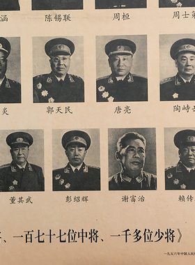 开国上将伟人像宣传画客厅墙画