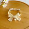 Autumn pet collar bow tie dog collar cute bow kitten accessories pendant pearl small floral fresh