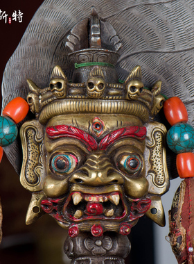 上铜下铁尼泊尔手工桌面摆件