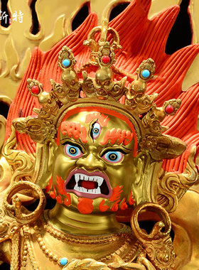 全鎏金金刚手铜像摆件