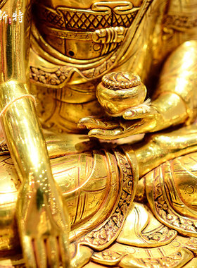 欧斯特释迦族手工《释迦牟尼》尼泊尔进口全鎏金《释迦摩尼》