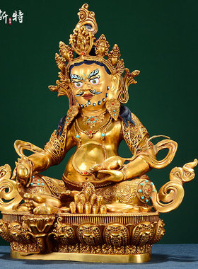 欧斯特10寸铜全鎏金人像摆件