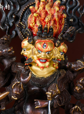 欧斯特做旧尼泊尔手工铜像摆件