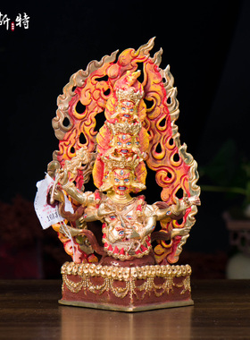 铜像宁玛根本铜半鎏金单坚喇呼