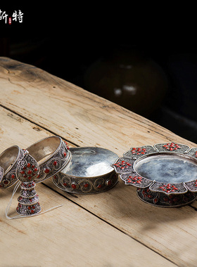 家居用品尼泊尔镶宝石修盘