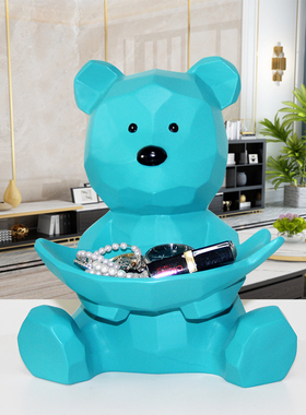 暴力熊装饰摆件玄关钥匙收纳盒