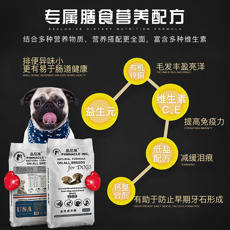 狗粮40斤装拉布拉多哈士奇金毛萨摩德牧马犬大型犬成犬通用型20kg-图1