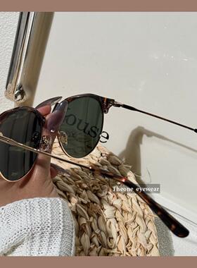 太阳镜偏光复古眉毛架