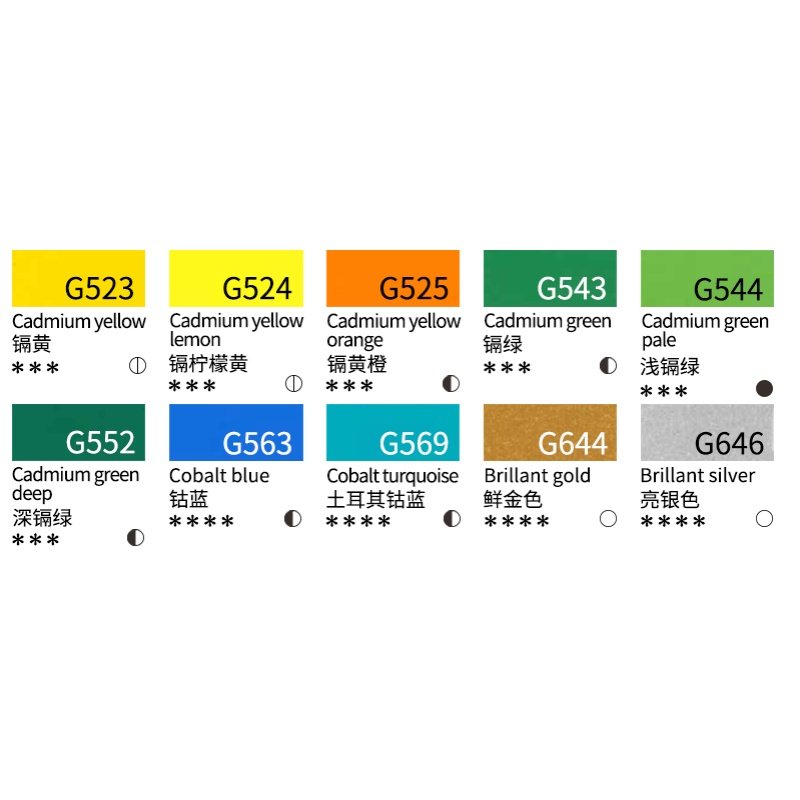 日本Holbein荷尔拜因Gouache不透明水彩 水粉颜料 脱胶15ml A-G级,淘宝优惠券,粉丝福利购,淘宝优惠卷