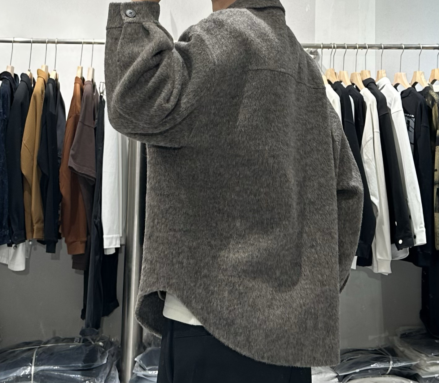 秋冬新款男高端轻奢翻领双面羊毛呢大衣美式复古宽松廓形保暖外套,淘宝优惠券,粉丝福利购,淘宝优惠卷