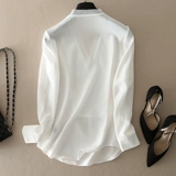 Элегантная шелковая рубашка, V-образный вырез