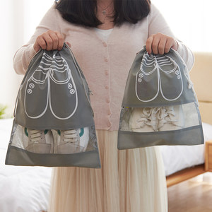 主妇时代 鞋子收纳袋子鞋袋鞋包防尘袋鞋套束口袋旅行收纳袋5个装