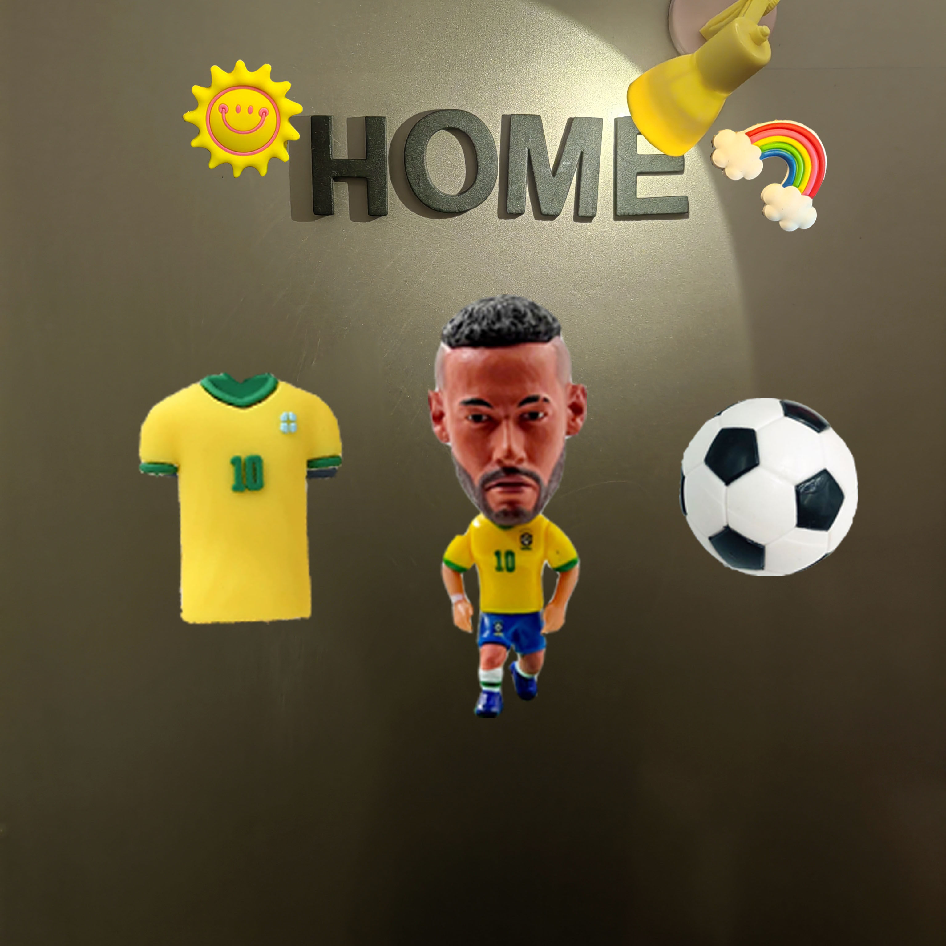 足球冰箱贴C罗立体3d梅西内马尔姆巴佩冰箱磁吸装饰品球迷收藏贴,淘宝优惠券,粉丝福利购,淘宝优惠卷
