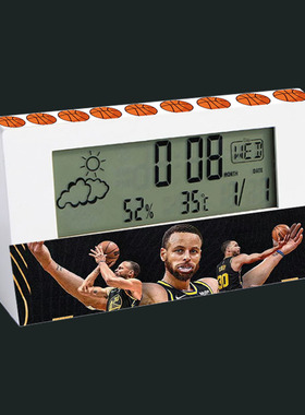 篮球球星NBA詹姆斯科比库里欧文闹钟贪睡时钟床头钟夜光学生儿童