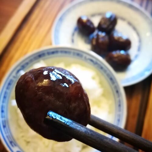 沈爷的宝贝私人订制肥瘦5:5香肠爆浆酒香黑蒜小肉弹500g/袋*2袋 - 图0
