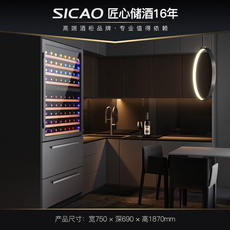 Шкаф для вина 沈爷的宝贝 sicao/新朝 jc-600a红酒柜恒温酒柜高端冰箱轻奢冰吧