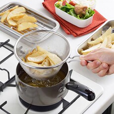 Фритюрница 日本进口yoshikawa不锈钢天妇罗油炸锅家用小油炸锅带沥油网铁锅