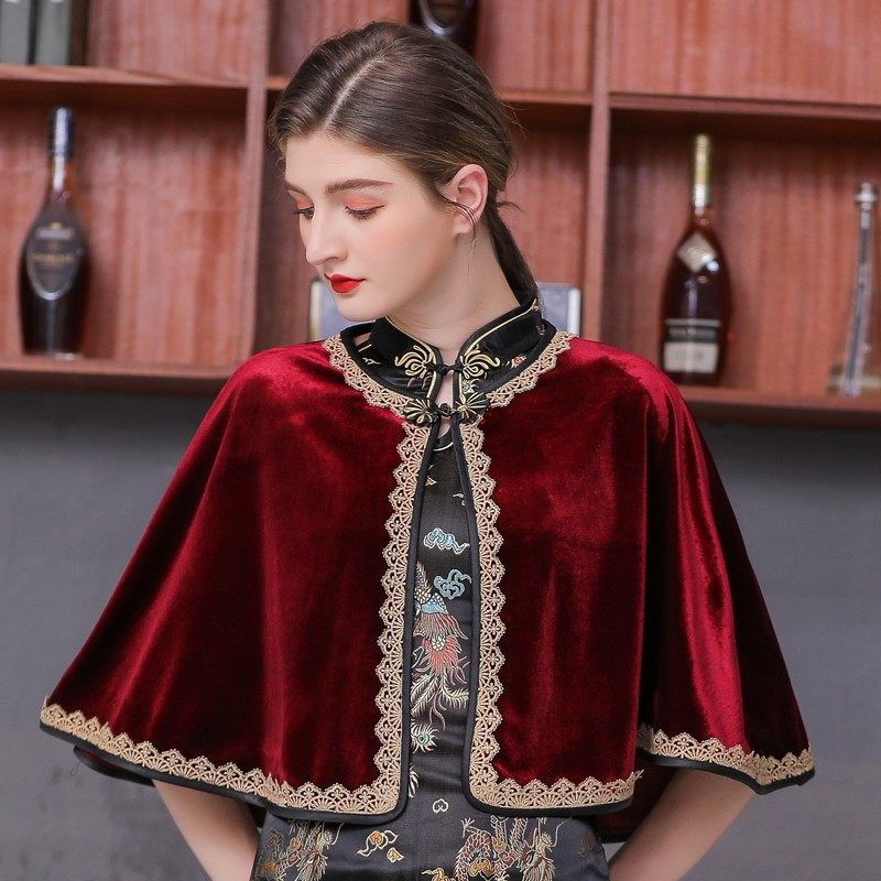 小披肩外套2020新款春秋披风小旗袍 olnvcx短外套