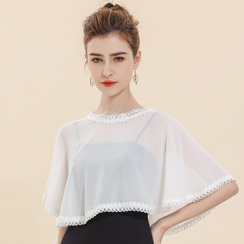 2023新款雪纺小披肩防晒披风薄批肩 olnvcx短外套