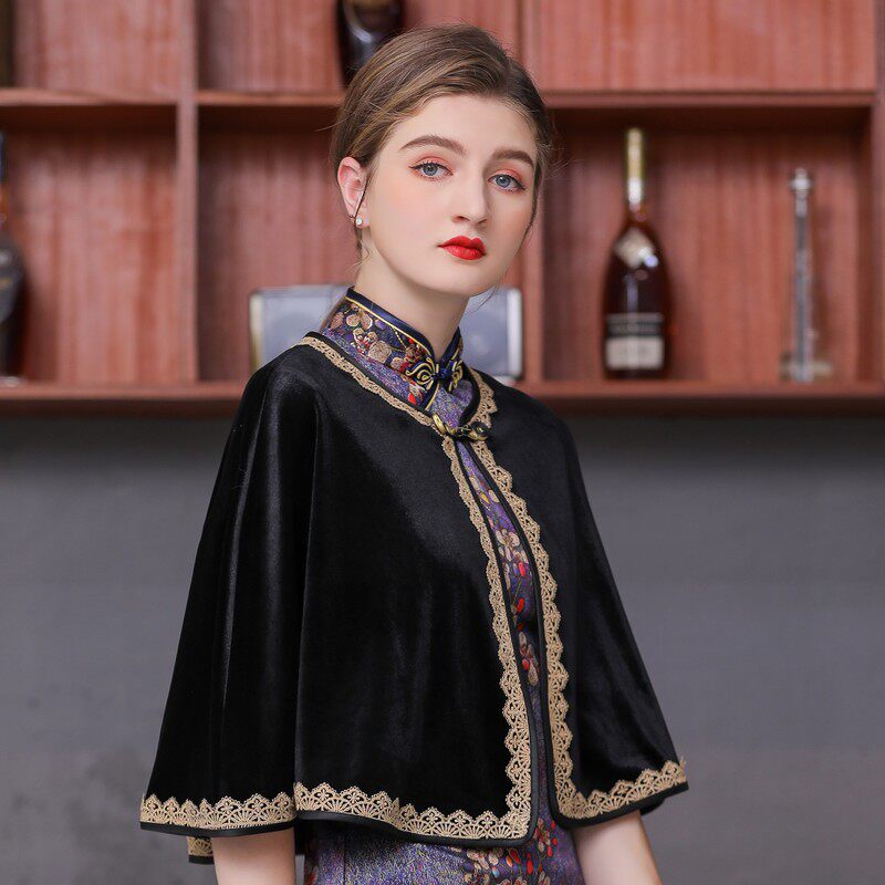 小披肩外套2020新款春秋披风小旗袍 olnvcx短外套