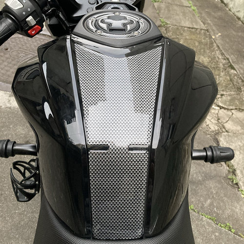 适用于豪爵DR160S150油箱保护摩托车改装防水鱼骨侧边贴防刮软胶 - 图0
