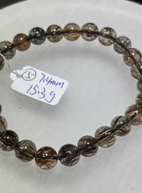 天然黑金超七发晶云母共生双轮超七  小颗粒都有   一物一图