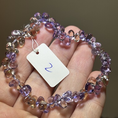 天然水晶紫水晶黄水晶手链碎石手串男女款礼物一物一图