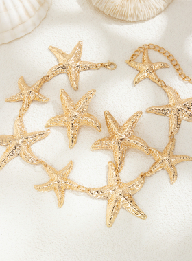 欧美跨境饰品沙滩度假风金属海星