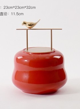 新中式陶瓷储物罐家居摆件客厅玄关茶室酒柜玄关柜样板房软装饰品