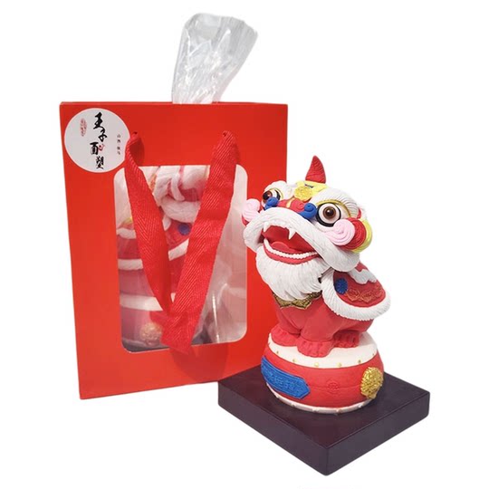 Prinzenteig-Skulptur, immaterielles Kulturerbe, Geschenk, Souvenir, chinesischer Löwentanz