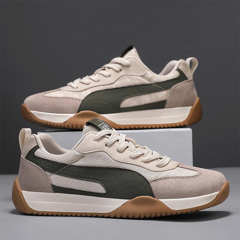 男鞋秋季2025新款网面透气休闲百搭运动板鞋学生软底防滑轻便潮鞋 - 图0