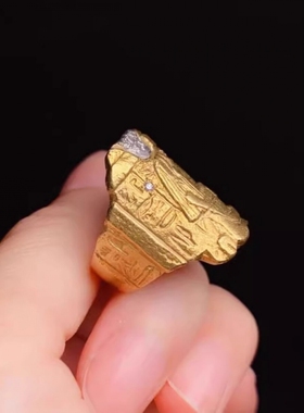 复古中古回流珠宝镀18K金雕刻法