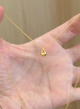 黄金色金坨坨项链女轻奢高级感时