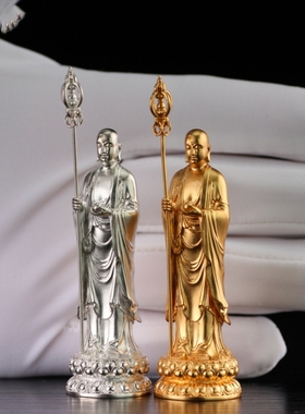 复古九华山南无地藏王金色时尚气