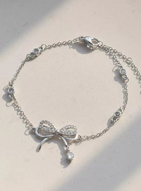 蝴蝶结手链女轻奢小众精致手饰清新甜美通勤百搭蝶梦2026新款饰品