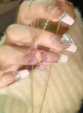 小红书甜心锆石项链甜酷风时尚高