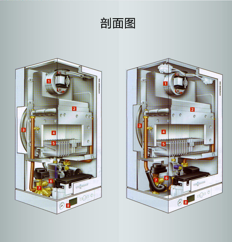 德国菲斯曼壁挂炉天燃气采暖A1JE/A1JD18/24kw - 图0