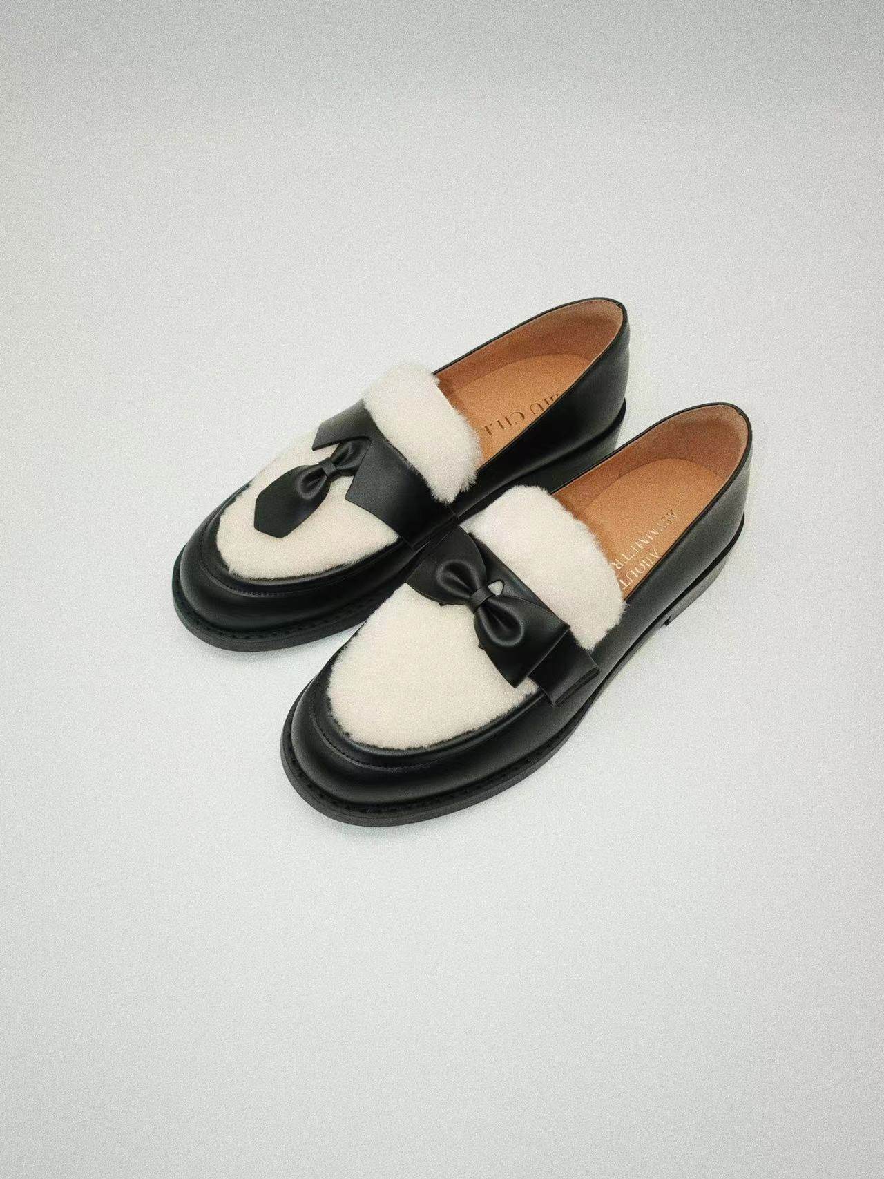 【断码福利】BIUCILI 原创设计师冬日羊毛学院圆头日常女乐福鞋,淘宝优惠券,粉丝福利购,淘宝优惠卷