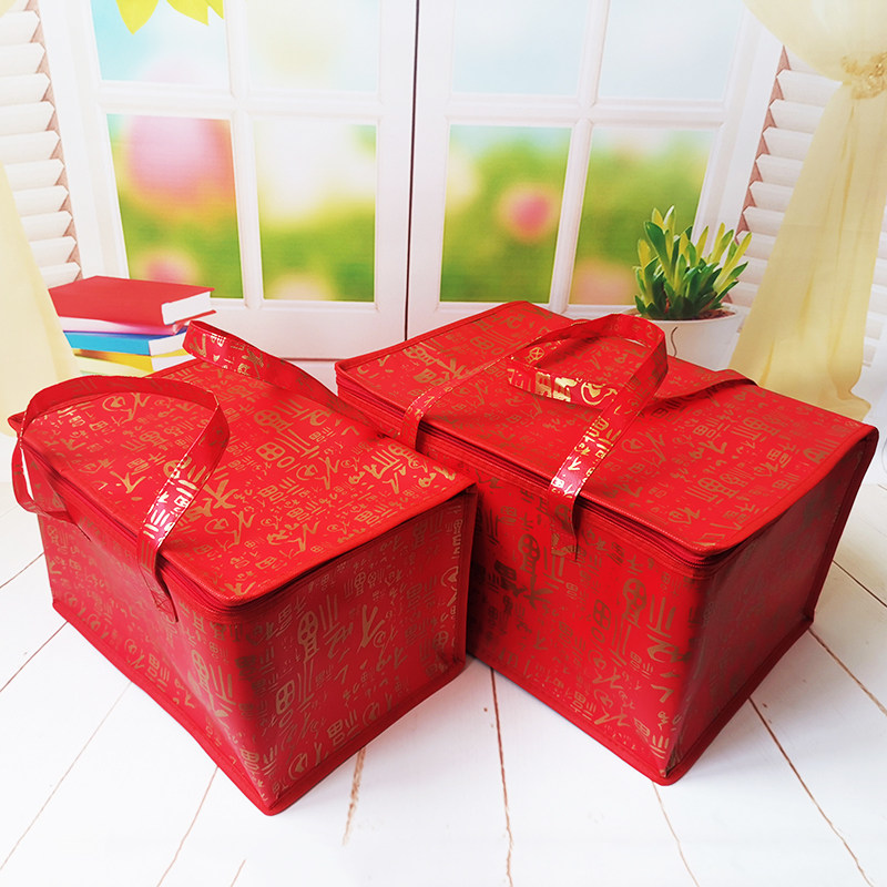 现货手提保温袋无纺布覆膜百福字样保温包环保铝箔保鲜袋冷藏冰包,淘宝优惠券,粉丝福利购,淘宝优惠卷