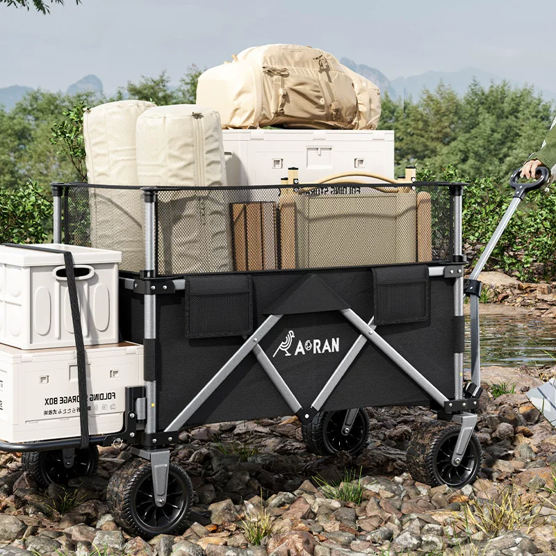 Foldable cart for camping, travel trailer, restaurant car, suitcase