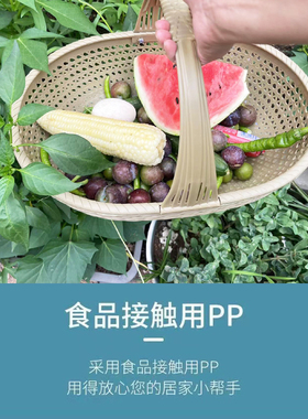 塑料瓜果蔬菜鸡蛋洗衣服pp竹篮