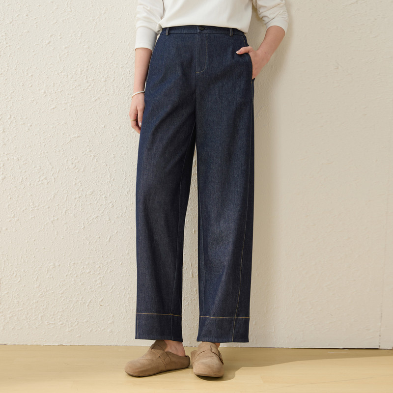 【慵懒深色百搭裤子】纤莉秀大码女装复古气质长裤胖mm2026春新款,淘宝优惠券,粉丝福利购,淘宝优惠卷