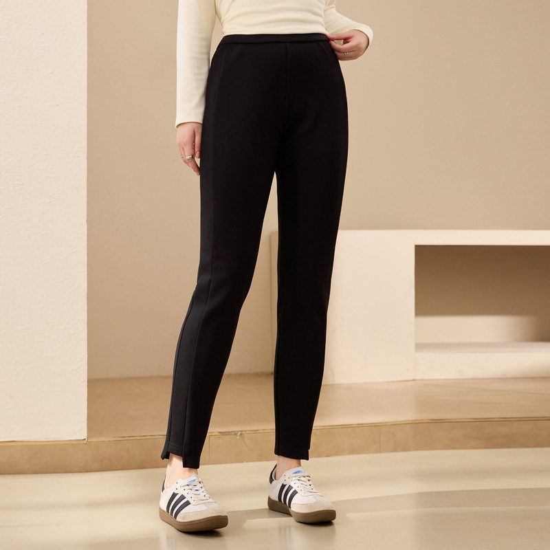 【保暖加绒裤子】纤莉秀大码女装舒适修身显瘦裤子胖mm2025冬新款,淘宝优惠券,粉丝福利购,淘宝优惠卷
